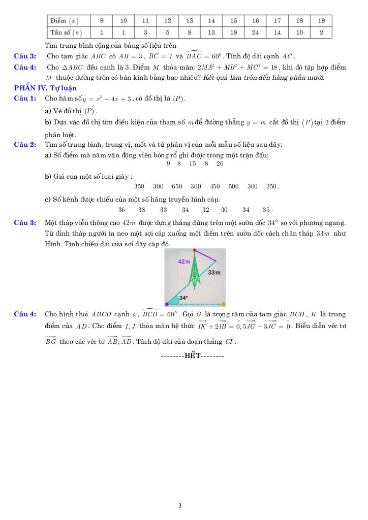 05 đề ôn tập cuối kỳ 1 toán 10 năm học 2025 – 2026 cấu trúc 3-2-2-3 5