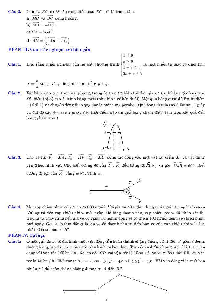 05 đề ôn tập cuối kỳ 1 toán 10 năm học 2025 – 2026 cấu trúc 3-2-2-3 8