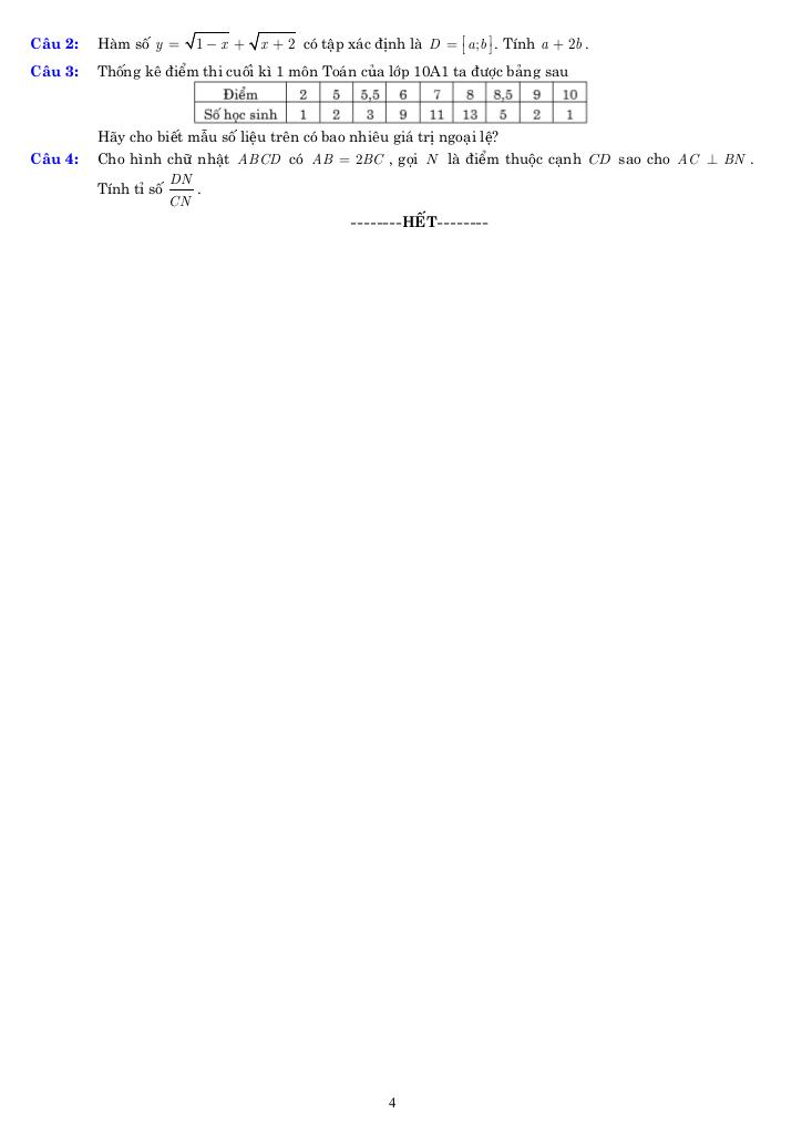 05 đề ôn tập cuối kỳ 1 toán 10 năm học 2025 – 2026 cấu trúc 3-2-2-3 9