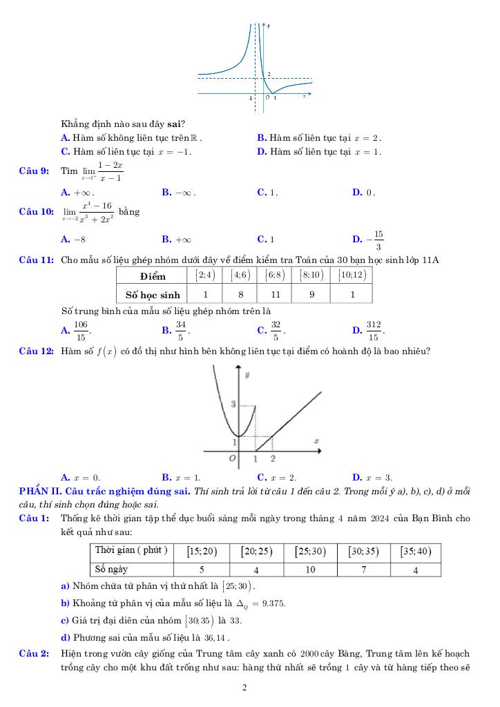 05 đề ôn tập cuối kỳ 1 toán 11 năm học 2025 – 2026 cấu trúc 3-2-2-3 1