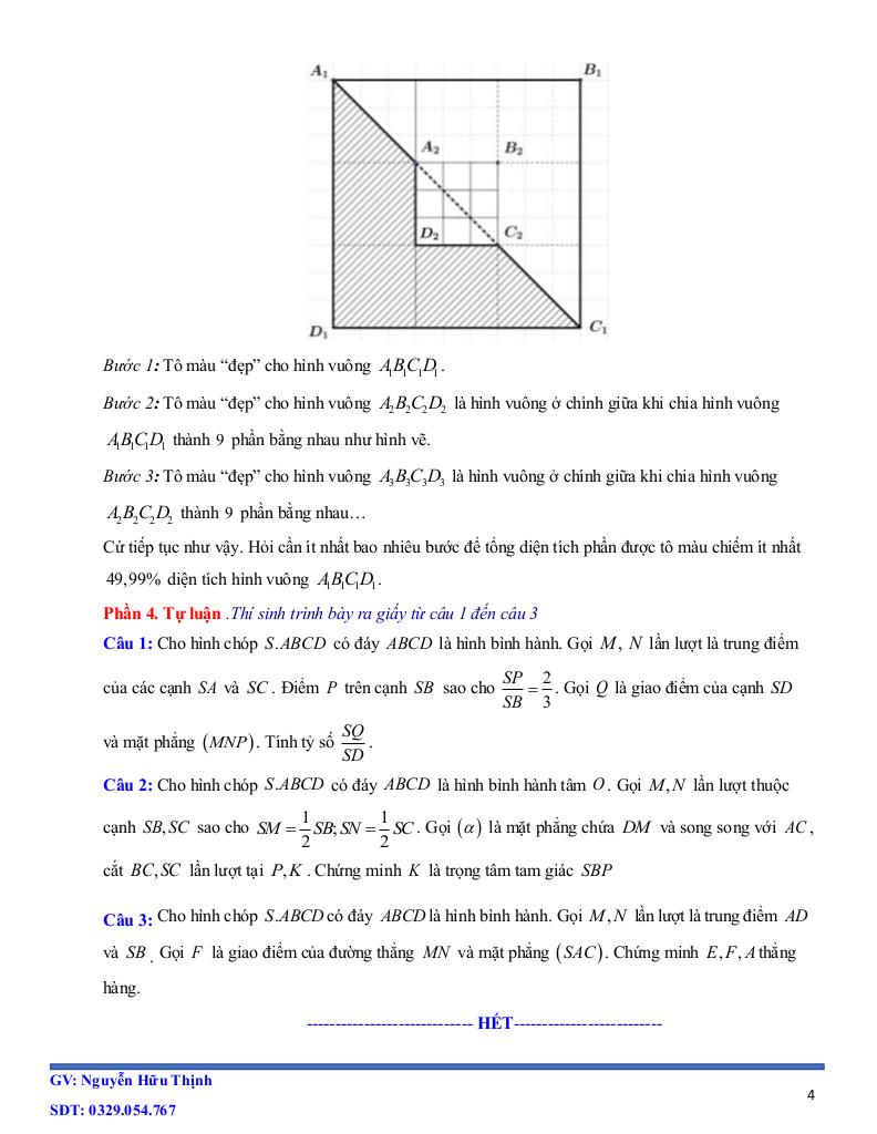 05 đề ôn tập giữa học kì 1 toán 11 năm học 2025 – 2026 – nguyễn hữu thịnh 3
