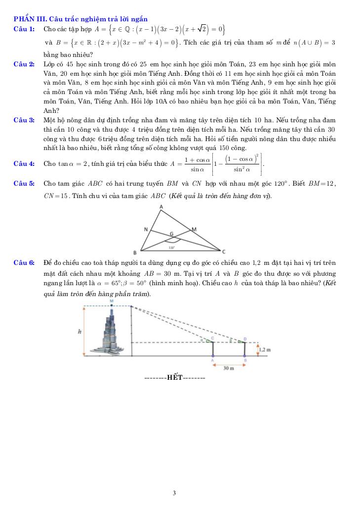 08 đề ôn tập giữa học kỳ 1 toán 10 năm 2025 – 2026 có lời giải chi tiết 2