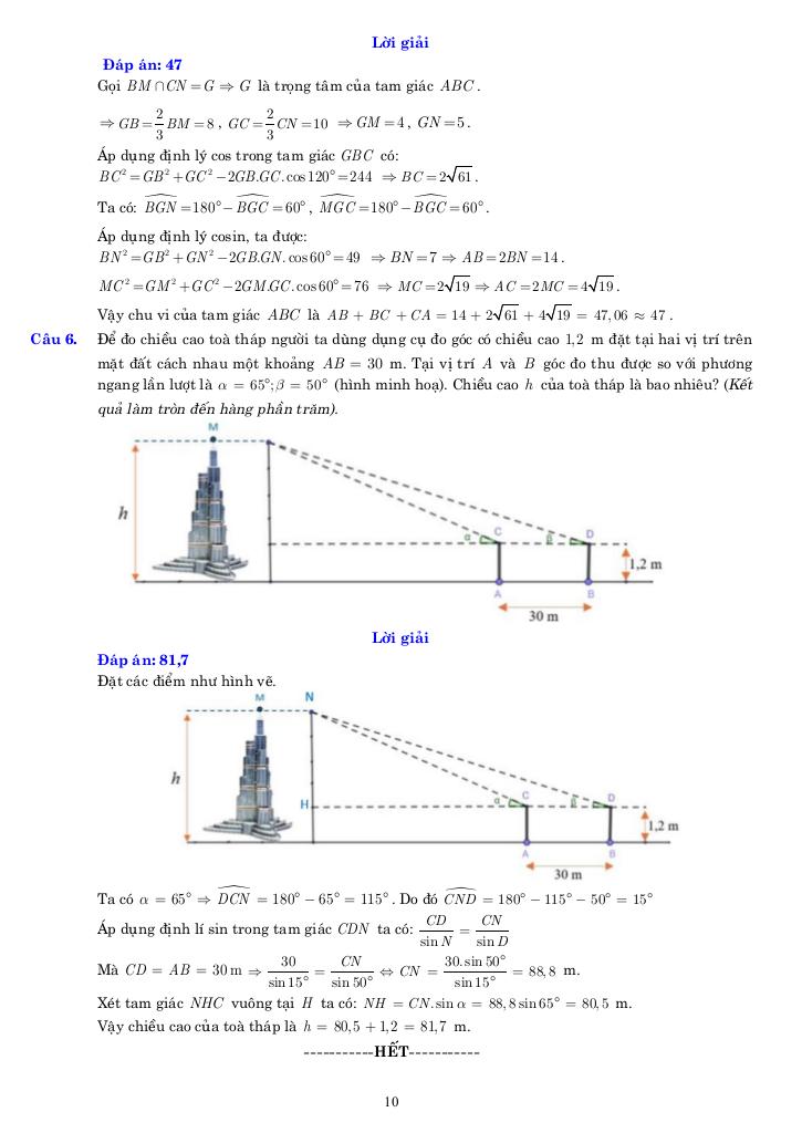 08 đề ôn tập giữa học kỳ 1 toán 10 năm 2025 – 2026 có lời giải chi tiết 9