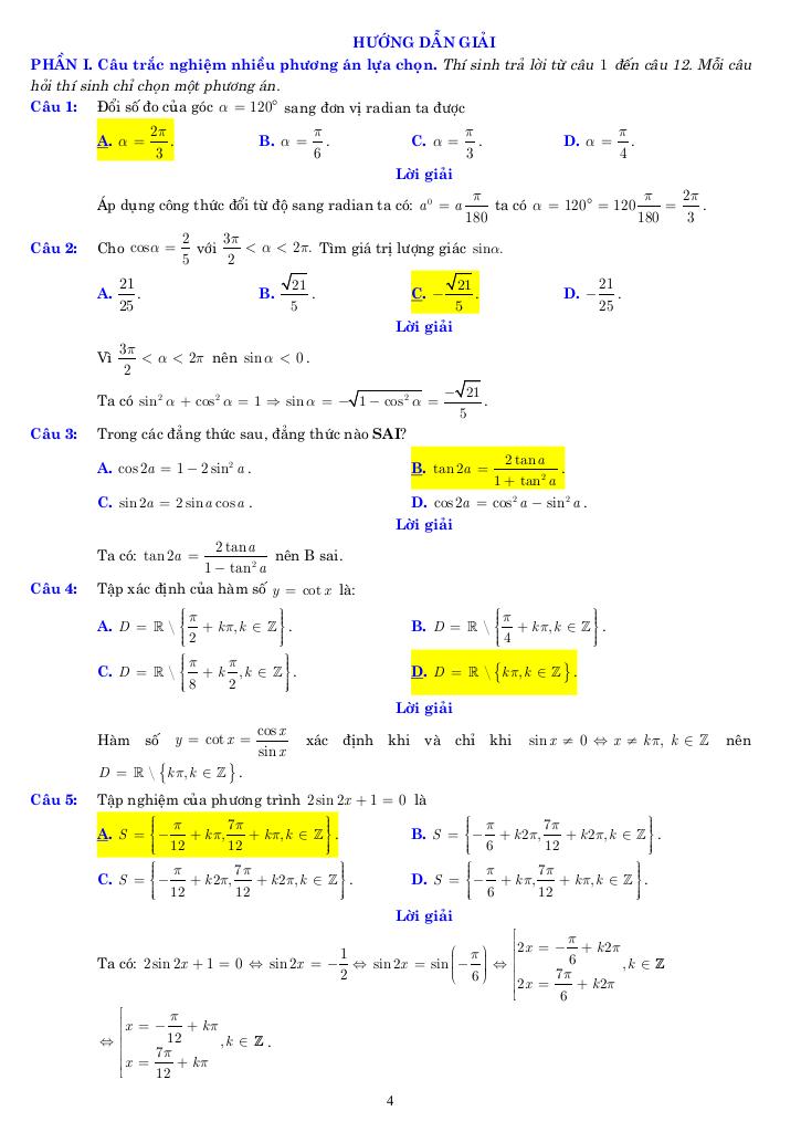 08 đề ôn tập giữa học kỳ 1 toán 11 năm 2025 – 2026 có lời giải chi tiết 3