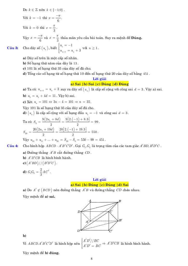 08 đề ôn tập giữa học kỳ 1 toán 11 năm 2025 – 2026 có lời giải chi tiết 7