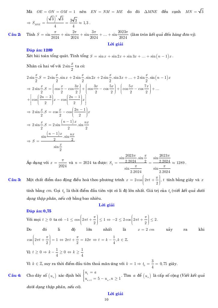 08 đề ôn tập giữa học kỳ 1 toán 11 năm 2025 – 2026 có lời giải chi tiết 9
