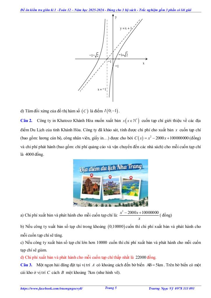 10 đề ôn tập giữa kì 1 toán 12 năm học 2025 – 2026 – trương ngọc vỹ 4