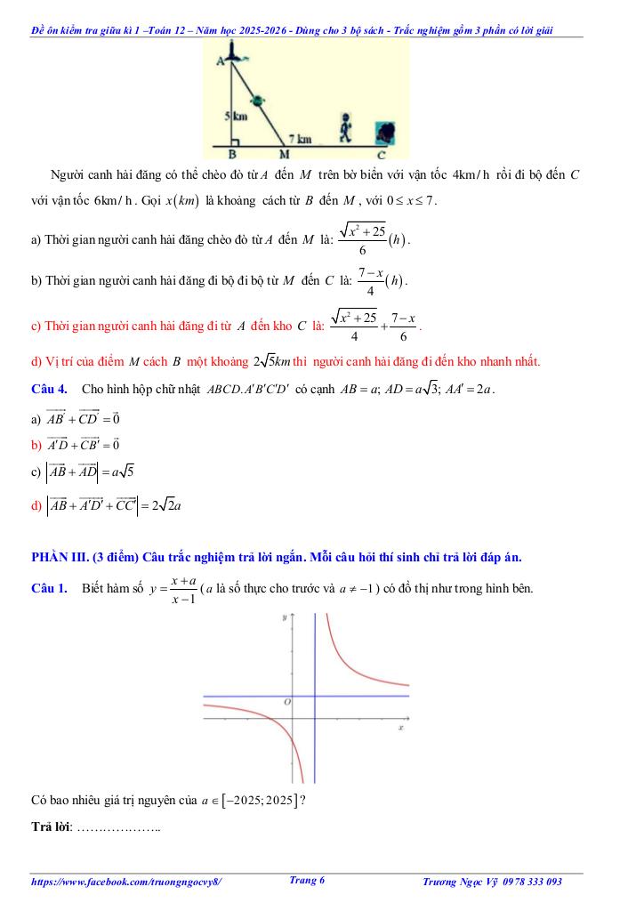 10 đề ôn tập giữa kì 1 toán 12 năm học 2025 – 2026 – trương ngọc vỹ 5