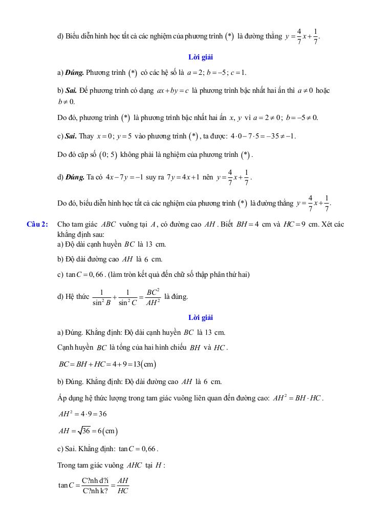 10 đề ôn tập giữa kì 1 toán 9 năm 2025 – 2026 có đáp án và lời giải 8