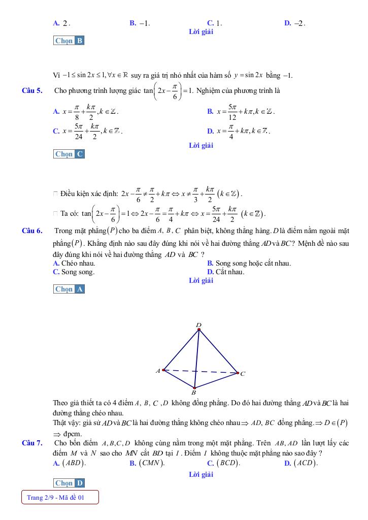 10 đề tham khảo giữa học kì 1 toán 11 năm 2025 – 2026 có lời giải chi tiết 3