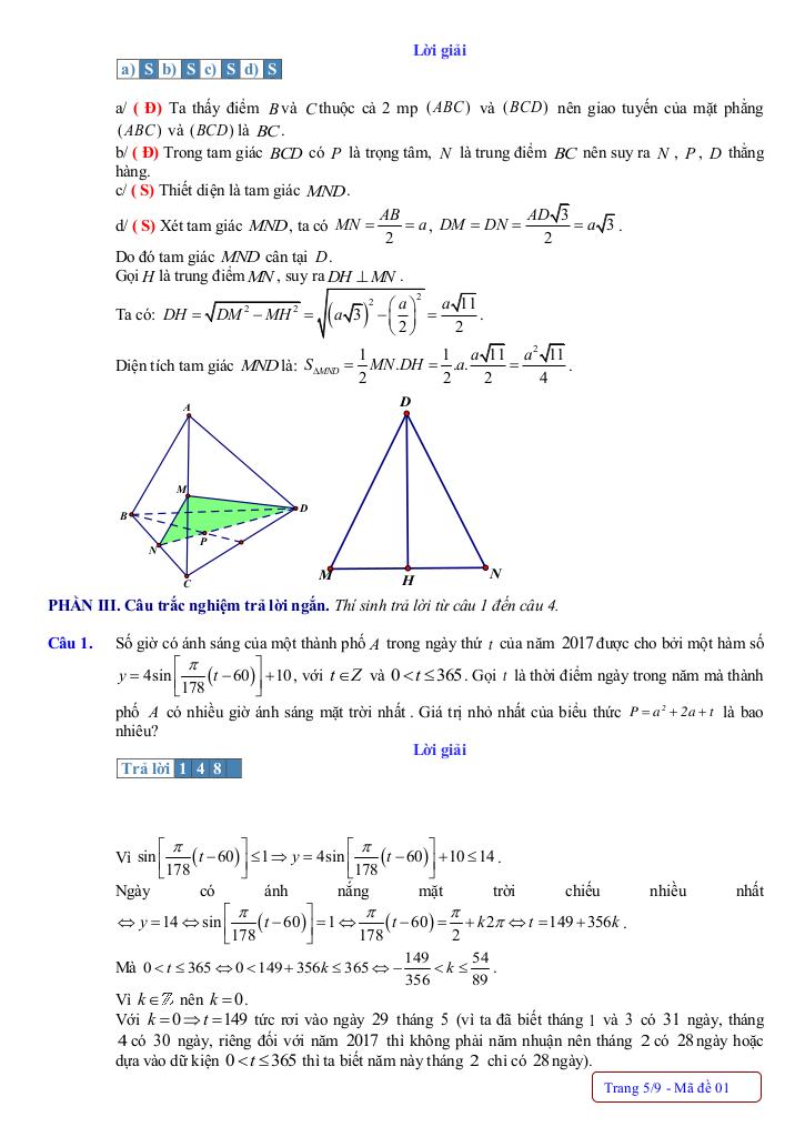 10 đề tham khảo giữa học kì 1 toán 11 năm 2025 – 2026 có lời giải chi tiết 6