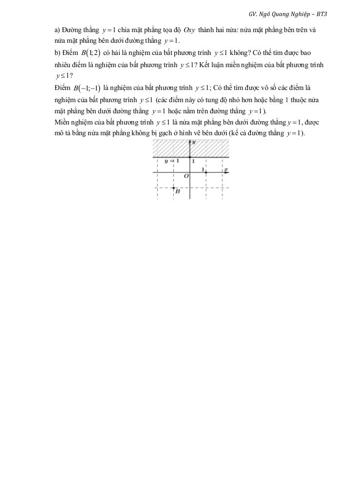 bài giảng bất phương trình và hệ bất phương trình bậc nhất hai ẩn toán 10 2