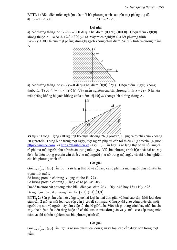 bài giảng bất phương trình và hệ bất phương trình bậc nhất hai ẩn toán 10 8