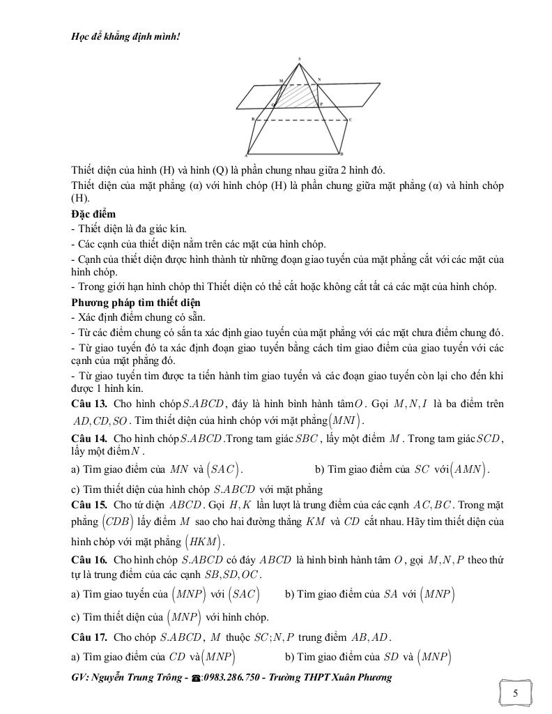 bài tập bổ trợ môn toán 11 chương quan hệ song song trong không gian 5