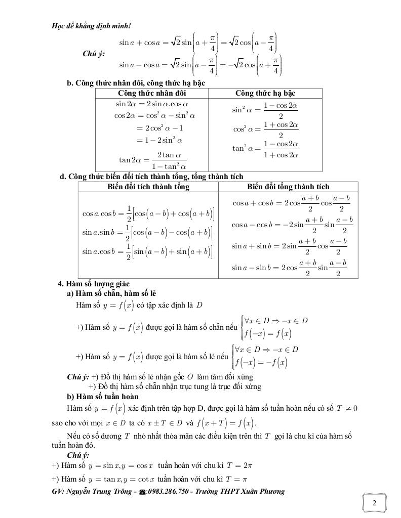 bài tập bổ trợ toán 11 chương hàm số lượng giác và phương trình lượng giác 2