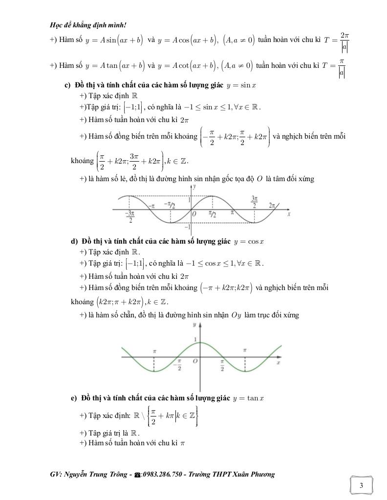 bài tập bổ trợ toán 11 chương hàm số lượng giác và phương trình lượng giác 3