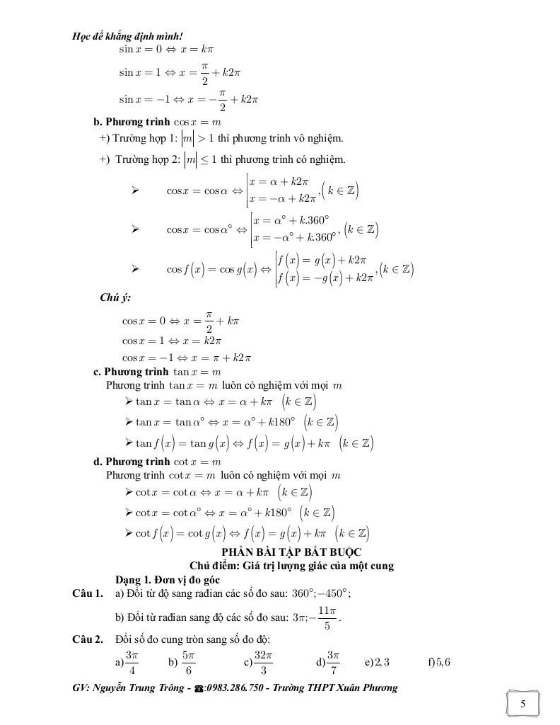 bài tập bổ trợ toán 11 chương hàm số lượng giác và phương trình lượng giác 5