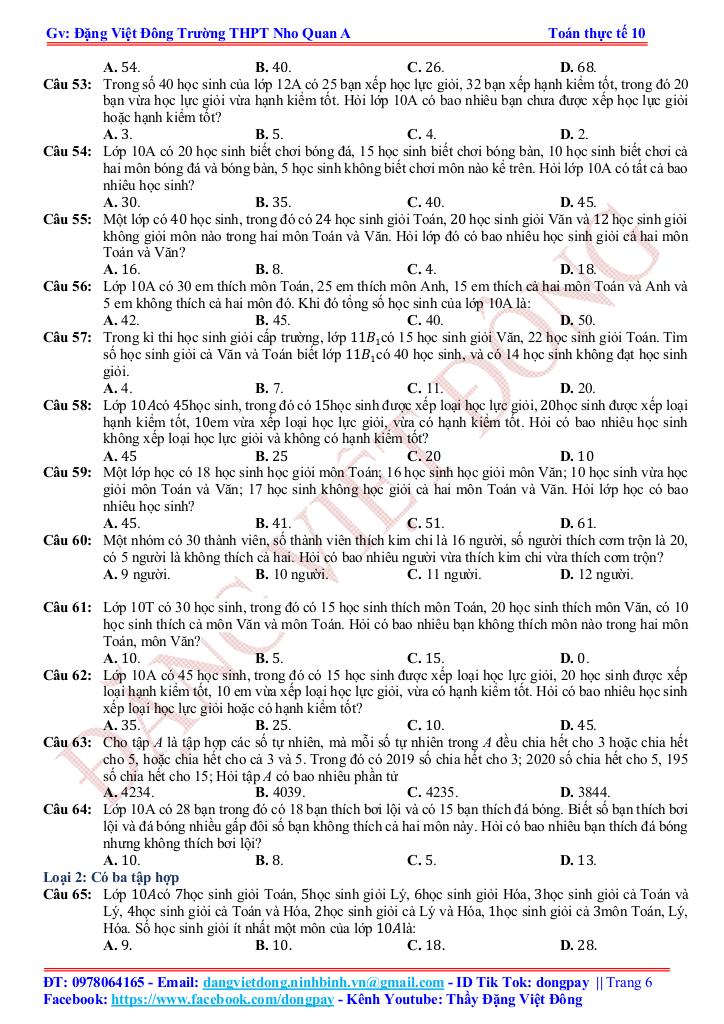 bài tập toán ứng dụng thực tế chuyên đề tập hợp và các phép toán tập hợp 5