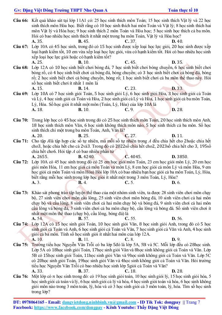 bài tập toán ứng dụng thực tế chuyên đề tập hợp và các phép toán tập hợp 6