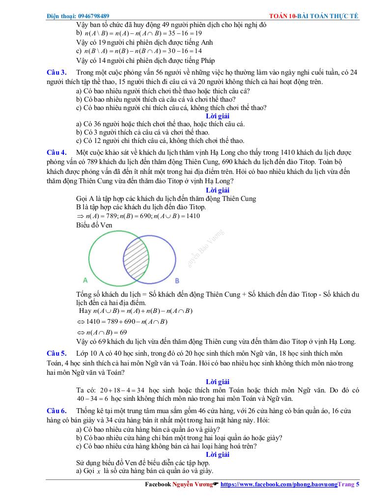 bài toán thực tế môn toán 10 có lời giải chi tiết – nguyễn bảo vương 4