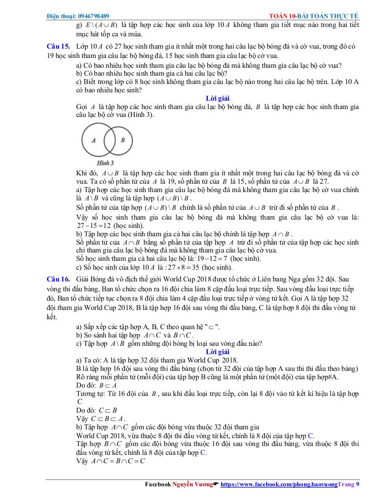 bài toán thực tế môn toán 10 có lời giải chi tiết – nguyễn bảo vương 8