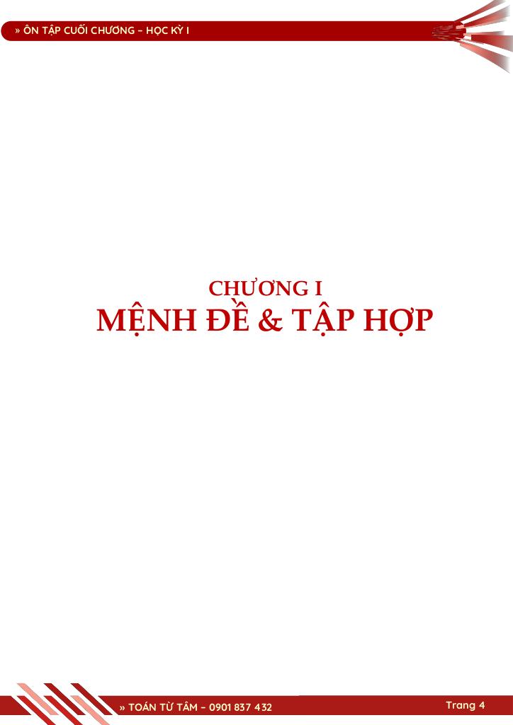 bộ đề đánh giá chất lượng cuối chương môn toán 10 học kỳ 1 4