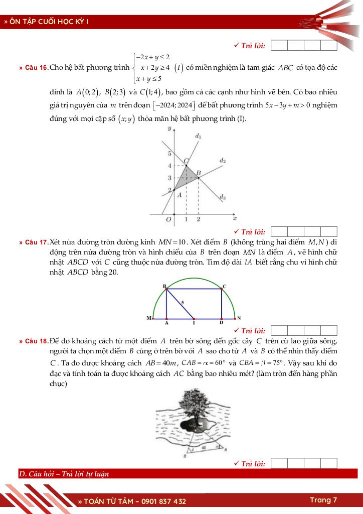 bộ đề ôn tập cuối học kỳ 1 môn toán 10 cánh diều năm học 2025 – 2026 7