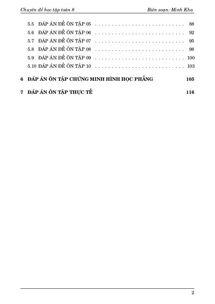 bộ đề ôn tập giữa học kì 1 môn toán 8 có đáp án và lời giải chi tiết 2