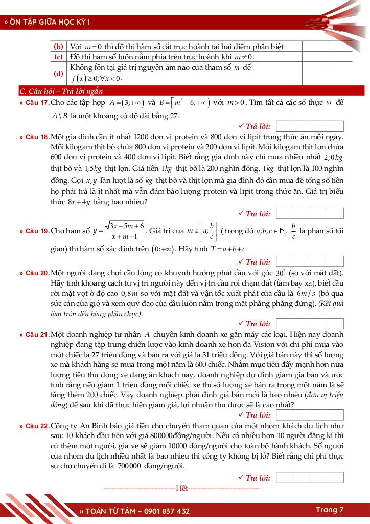 bộ đề ôn tập giữa học kỳ 1 môn toán 10 cánh diều năm học 2025 – 2026 7
