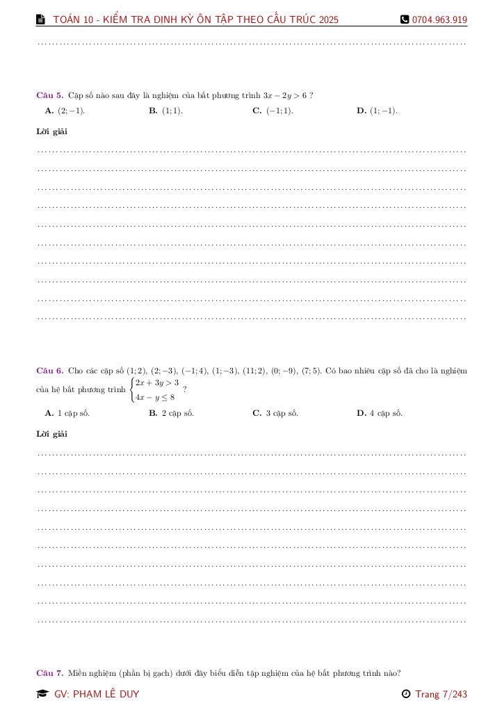 bộ đề ôn tập thi định kì toán 10 theo cấu trúc mới năm học 2025 – 2026 6