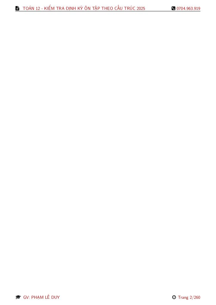 bộ đề ôn tập thi định kì toán 12 theo cấu trúc mới năm học 2025 – 2026 1