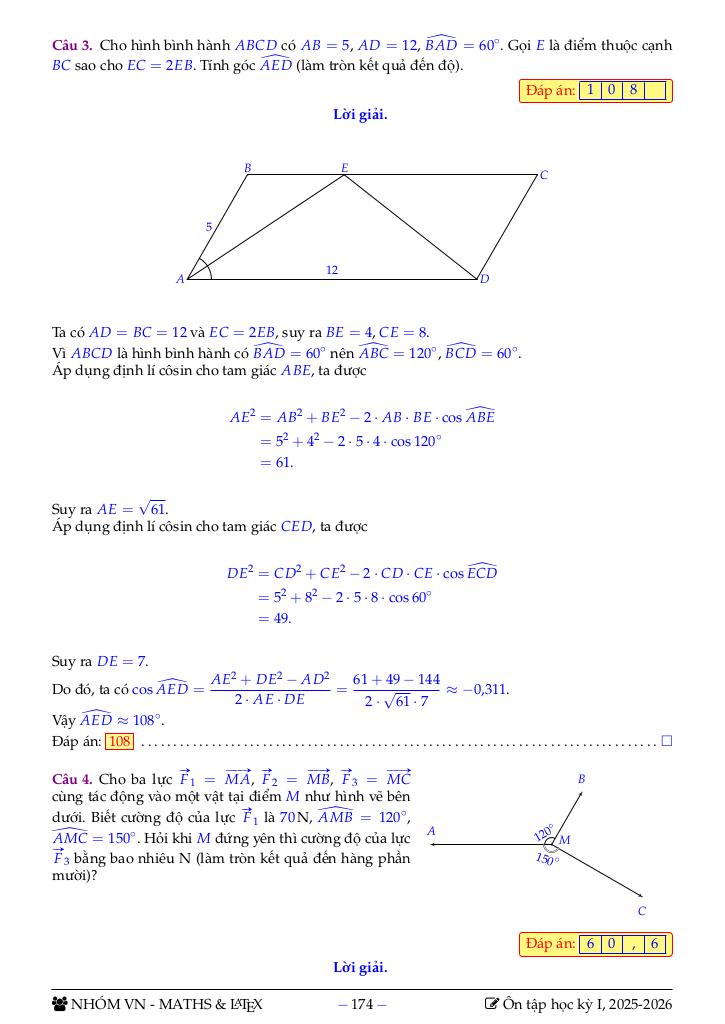 bộ đề tham khảo ôn tập học kỳ 1 toán 10 sách ctst năm học 2025 – 2026 5