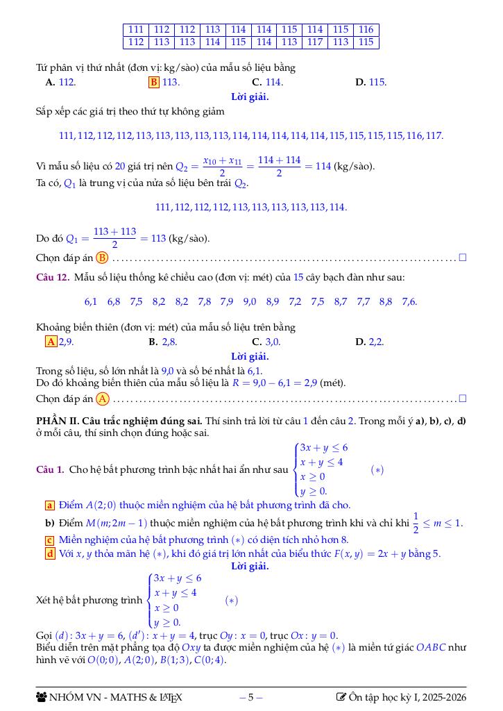 bộ đề tham khảo ôn tập học kỳ 1 toán 10 sách knttvcs năm học 2025 – 2026 2