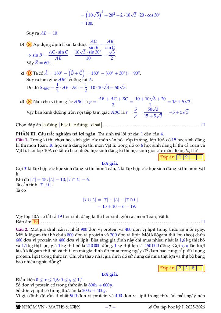 bộ đề tham khảo ôn tập học kỳ 1 toán 10 sách knttvcs năm học 2025 – 2026 4