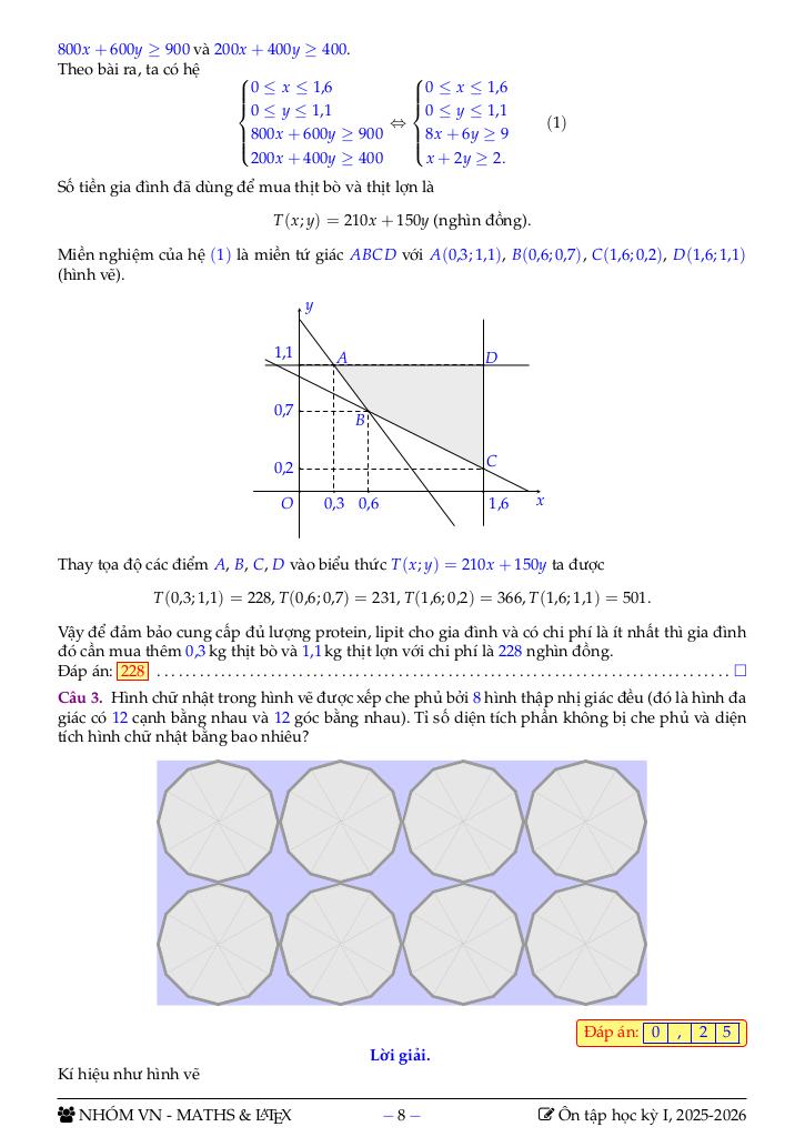 bộ đề tham khảo ôn tập học kỳ 1 toán 10 sách knttvcs năm học 2025 – 2026 5
