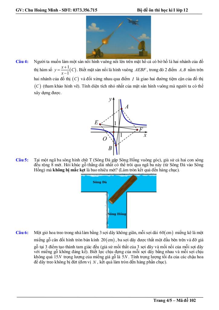 bộ đề thi thử cuối học kì 1 toán 12 năm học 2025 – 2026 – chu hoàng minh 8