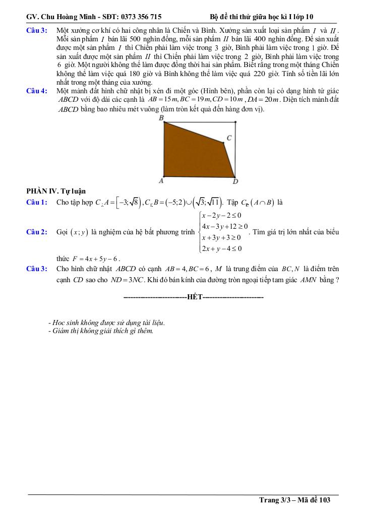 bộ đề thi thử giữa học kì 1 toán 10 năm học 2025 – 2026 – chu hoàng minh 8