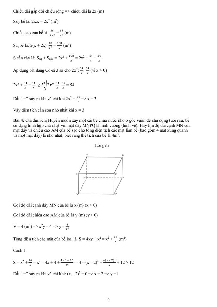 các bài toán thực tế kết hợp bất đẳng thức trong các đề thi môn toán thcs 8