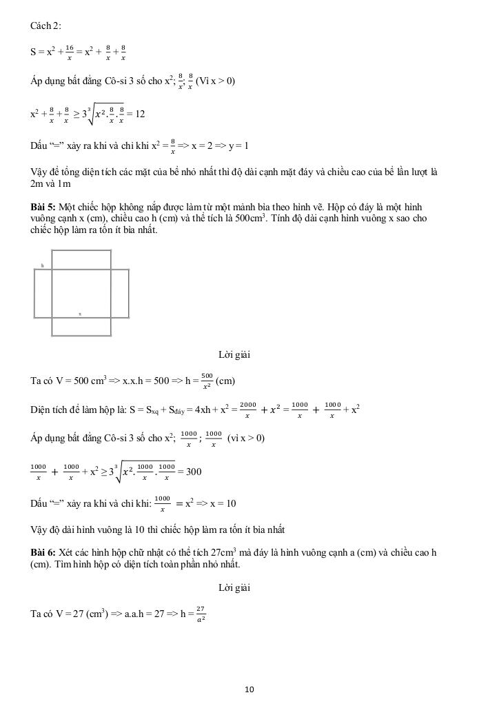 các bài toán thực tế kết hợp bất đẳng thức trong các đề thi môn toán thcs 9