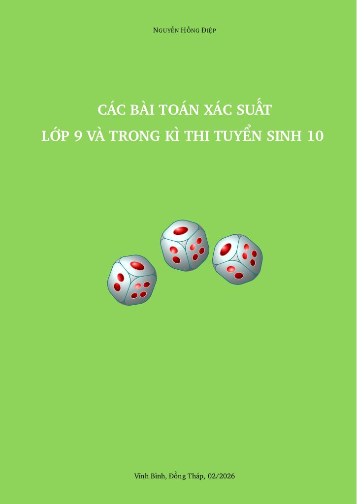 các bài toán xác suất lớp 9 và trong kì thi tuyển sinh lớp 10 – nguyễn hồng điệp - hình 1