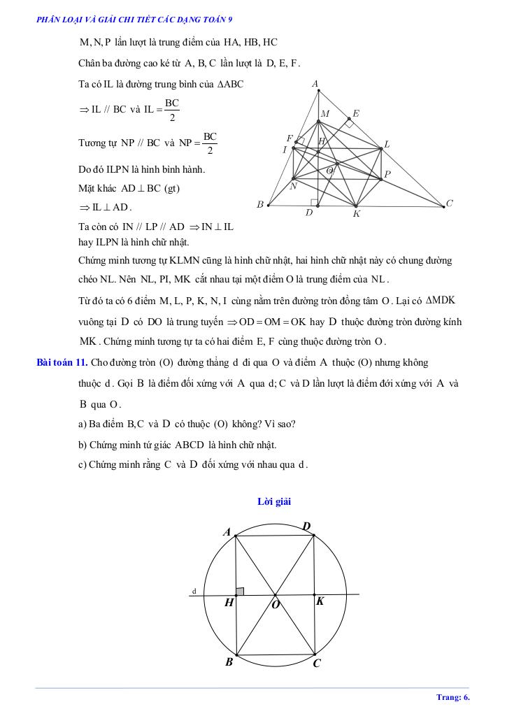 các dạng toán đường tròn toán 9 5
