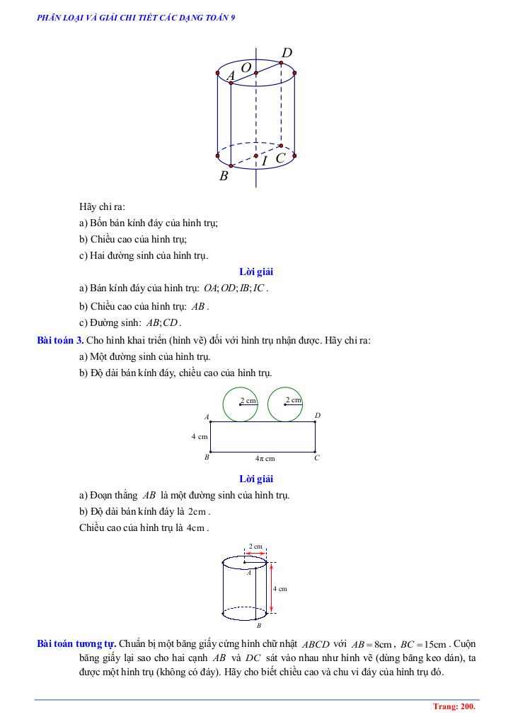 các dạng toán một số hình khối trong thực tiễn toán 9 3