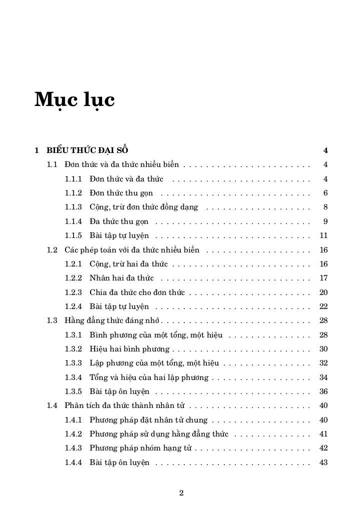 chuyên đề biểu thức đại số môn toán 8 1