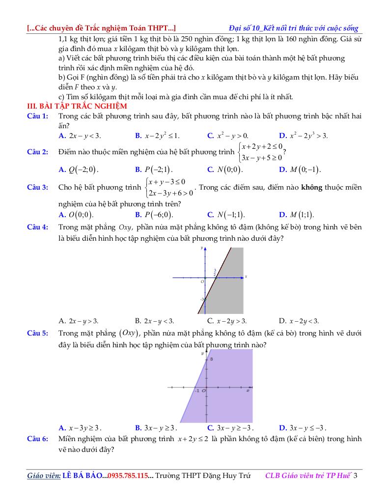 chuyên đề bpt và hệ bpt bậc nhất hai ẩn toán 10 định hướng cấu trúc mới 3