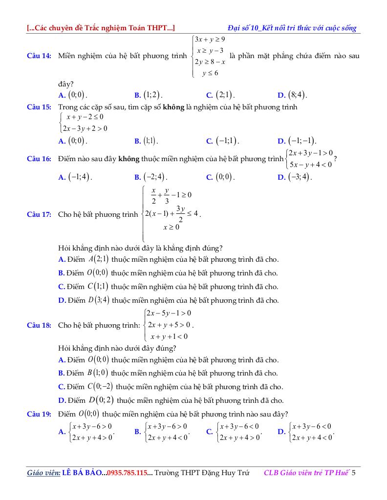 chuyên đề bpt và hệ bpt bậc nhất hai ẩn toán 10 định hướng cấu trúc mới 5