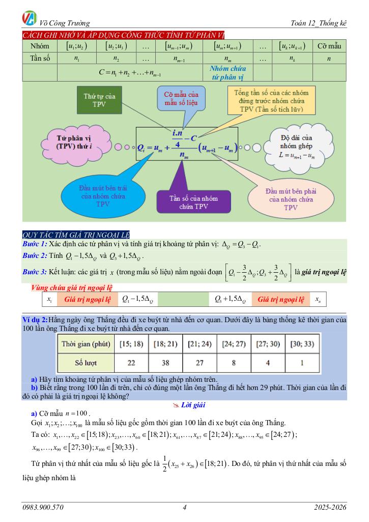 chuyên đề các số đặc trưng đo mức độ phân tán của mẫu số liệu ghép nhóm toán 12 4
