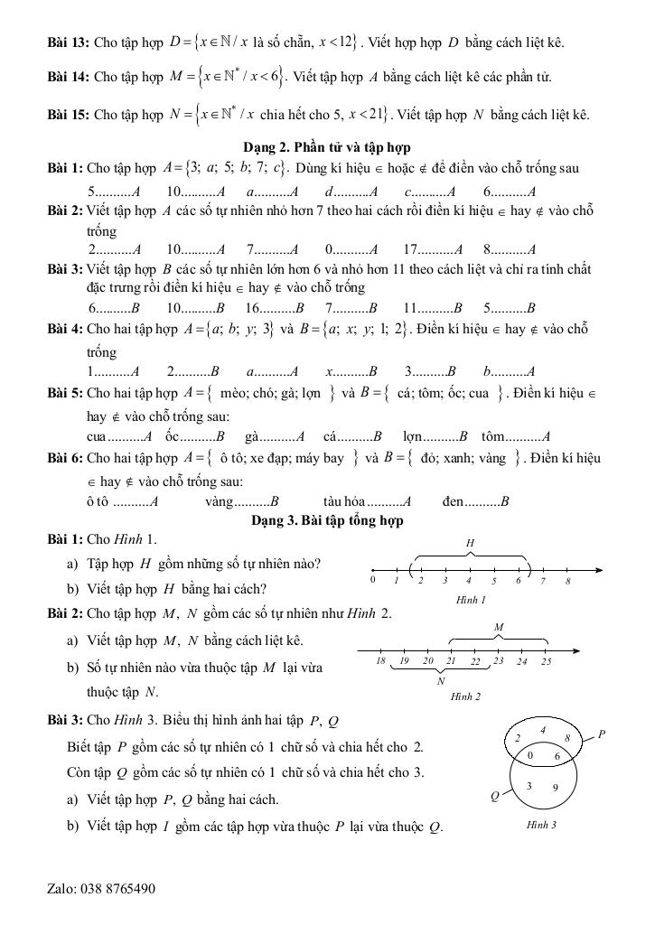 chuyên đề cơ bản môn toán 6 kết nối tri thức với cuộc sống (tập 1) 3