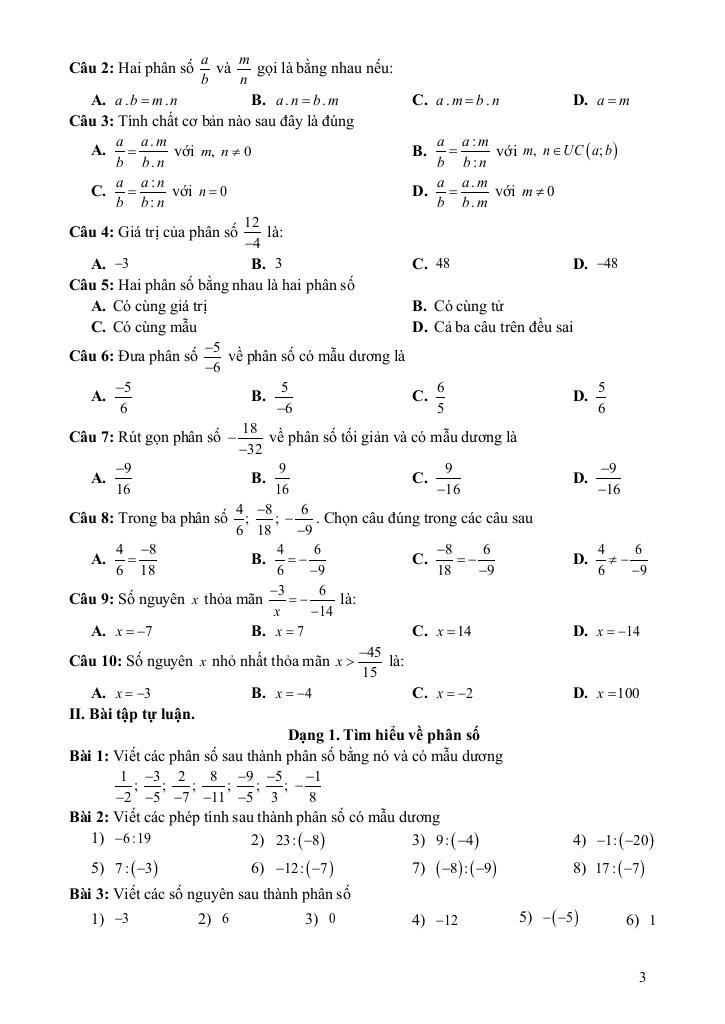 chuyên đề cơ bản môn toán 6 kết nối tri thức với cuộc sống (tập 2) 2