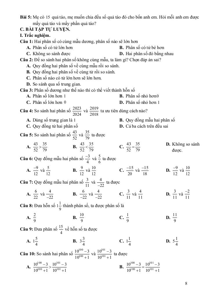 chuyên đề cơ bản môn toán 6 kết nối tri thức với cuộc sống (tập 2) 7