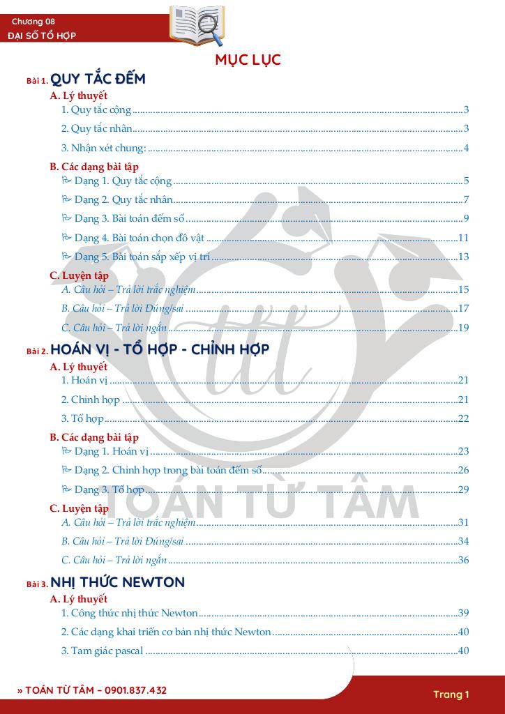 chuyên đề đại số tổ hợp toán 10 1